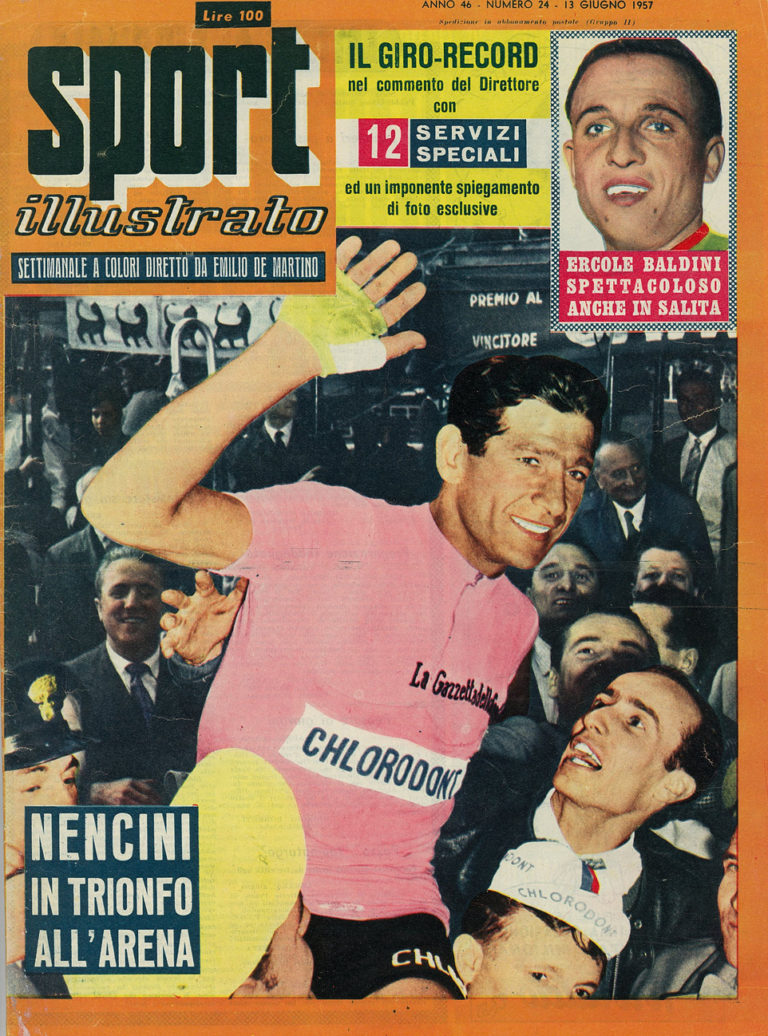 19570606 Giro d’Italia 18e etappe Como Monte Bondone Renne in de